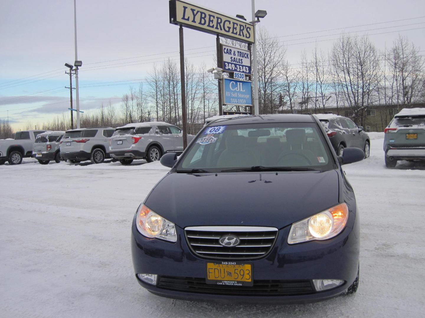 2008 blue /Tan Hyundai Elantra GLS (KMHDU46D48U) , automatic transmission, located at 9530 Old Seward Highway, Anchorage, AK, 99515, (907) 349-3343, 61.134140, -149.865570 - Low Miles on this Hyundai Elantra GLS come take a test drive. - Photo#1